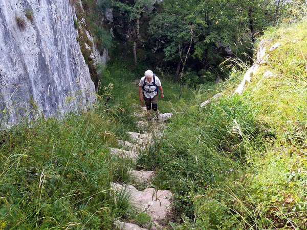 Photograph of the stone steps on the ascent out of the Gorges de l'Echaillon