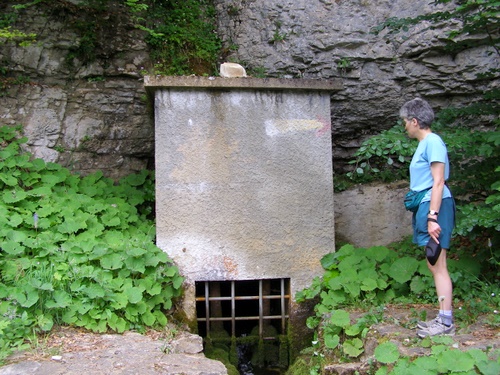 Photograph of The captured source of la Fontaine Noire, near the Guiers Mort