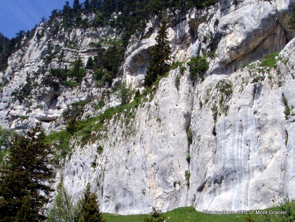 Photograph of the southern Cliffs of Mont Granier