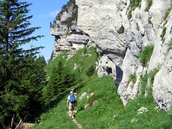 Photograph of the start of the Fouda Blanc sangle, l'Alpe