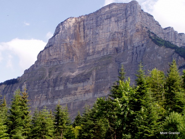Photograph of the northern cliffs of Mont Granier