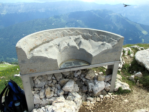 Photograph of the naff viewpoint station on Grand Som