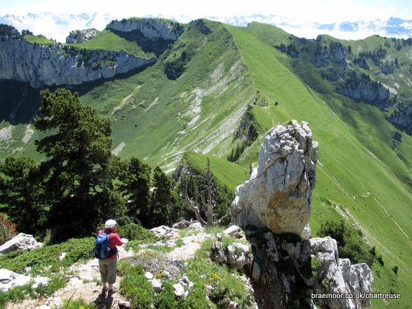 Photograph of a rock pillar passed on the way up Lance Sud de Malissard overlooking the Col de Belfont