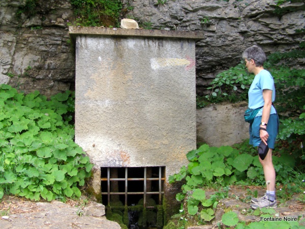Photograph of the captured resurgence of the Fontaine Noire, Dent de Crolles