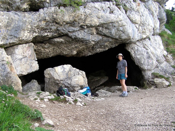 Photograph of the entrance to the Trou du Glaz, Dent de Crolles
