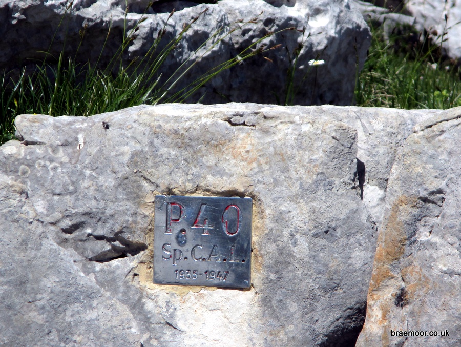 The identifying plaque at the entrance to P40