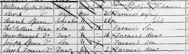 Extract from the Hebden 1881 census returns