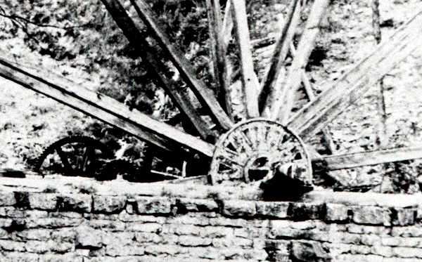 Photograph of the waterwheel gearing